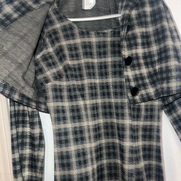 DBY Plaid jacket and dress with black velvet buttons and Collar - Picture 4 of 10